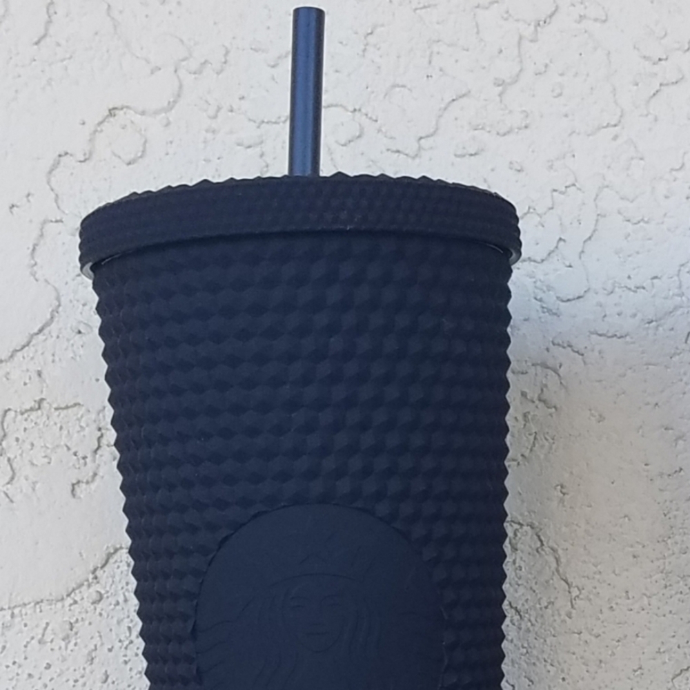 Black studded Starbucks cup